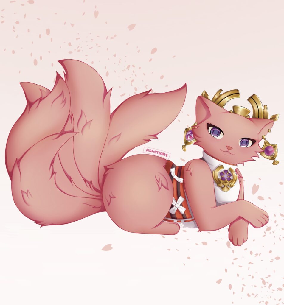 Yae Miko Kitty Sticker