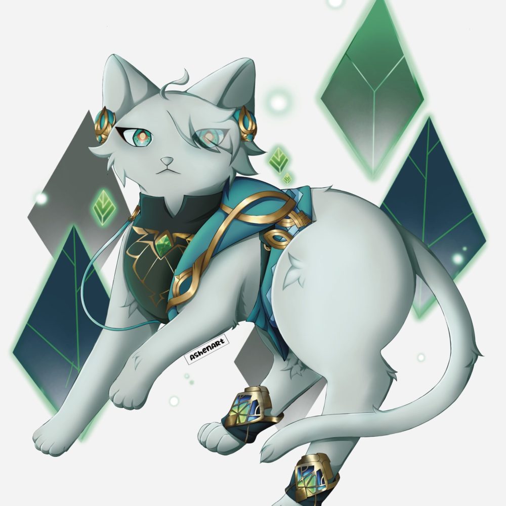 Alhaitham Kitty Sticker